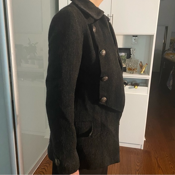 Grey button down jacket size S - Picture 6 of 8